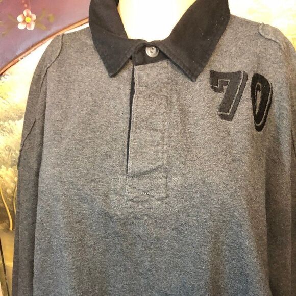 Old Navy Dk Gray Pullover Collared Shirt- XL - Picture 4 of 8